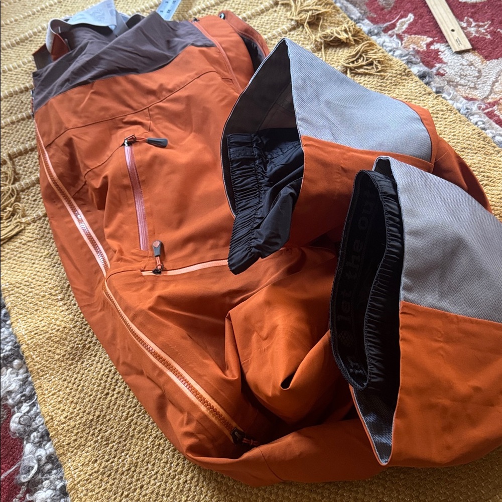 Stio Environ Bib Women’s ski bibs pants saddle rust orange size large reg NEW - Picture 8 of 16